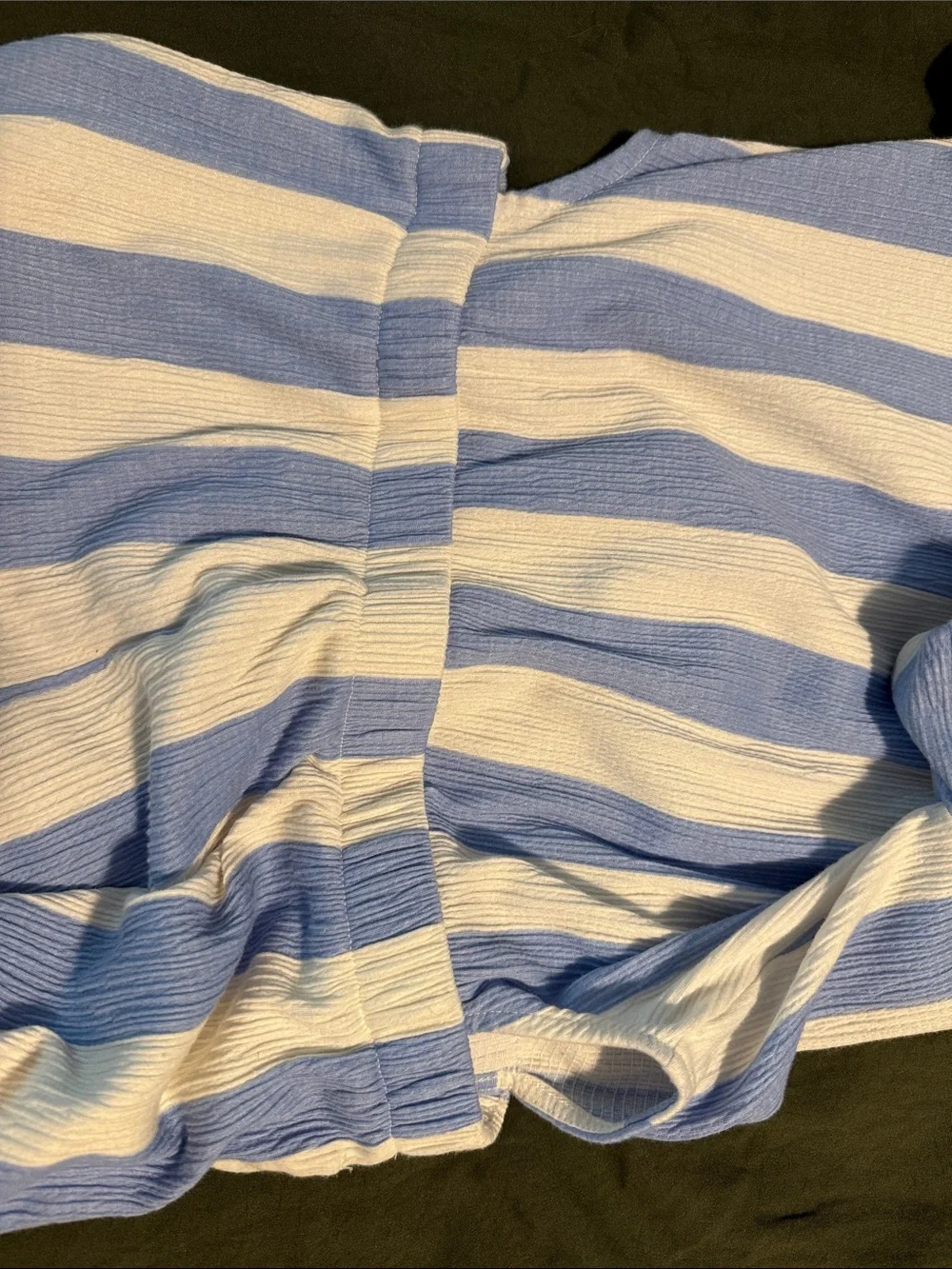 Old Navy Blue and White Striped Girls Romper Jumpsuit